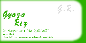 gyozo riz business card